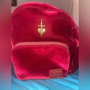 Loungefly evil queen velvet mini back pack. Like new.